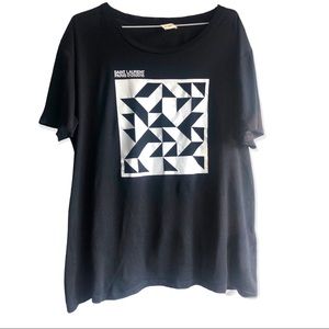YVES Saint Laurent Paris men Geometric Optic Logo tee